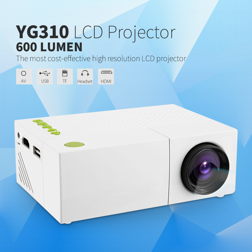 Proyektor Mini LCD 1080P 600 Lumens - YG310 - White 