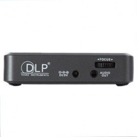 Mini Projector with MicroSD Port 854 x 480px 3000mAh- ML30 - Black - 4