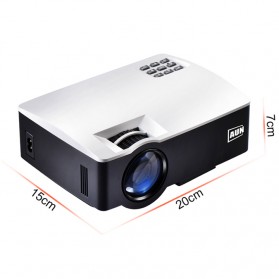 AUN AKEY1 Plus WiFi Proyektor 1080P 1800 Lumens Android 6.0 - White - 6