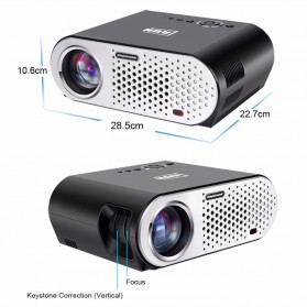 AUN Proyektor Android 1280 x 768 Pixel 3200 Lumens - T90S (backup) - Black - 6