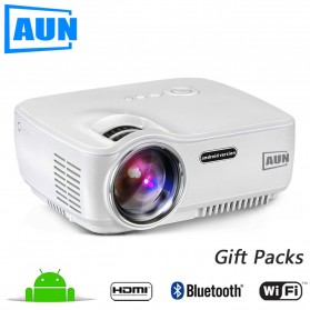 AUN Proyektor Android 800x480 Pixel 1400 Lumens - AM01S - White - 1