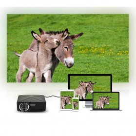 AUN C80 Proyektor Mini Smart HD 720P WiFi 2200 Lumens Android 6.0 - Black - 8
