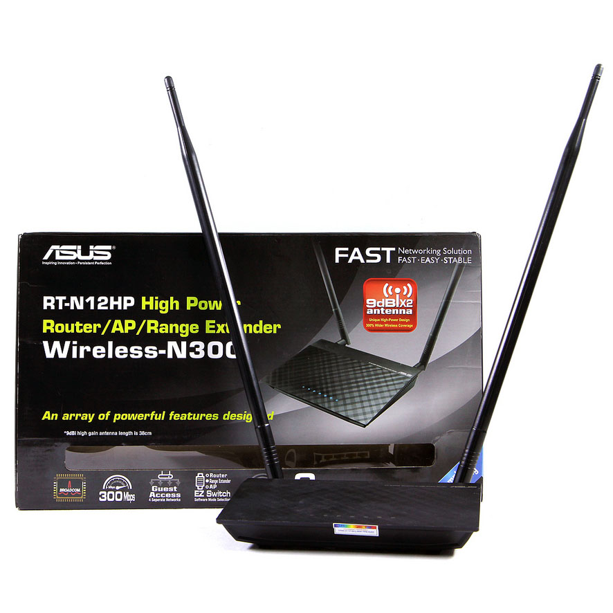 Asus High Power N300 3 In 1 Wifi Router Access Point Repeater Rt N12hp Black Jakartanotebook Com