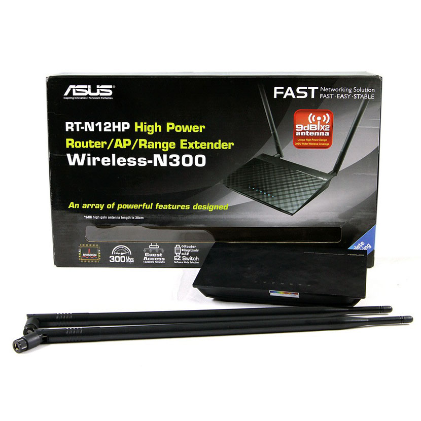 Asus High Power N300 3 In 1 Wifi Router Access Point Repeater Rt N12hp Black Jakartanotebook Com