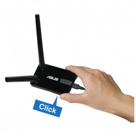 Asus Wireless N300 USB Adapter Dual 5dbi Detachable Antenna - USB-N14 - Black - 8