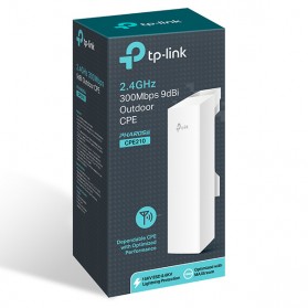 TP-LINK Outdoor CPE 2.4GHz 300Mbps 9dBi - CPE210 - White - 8