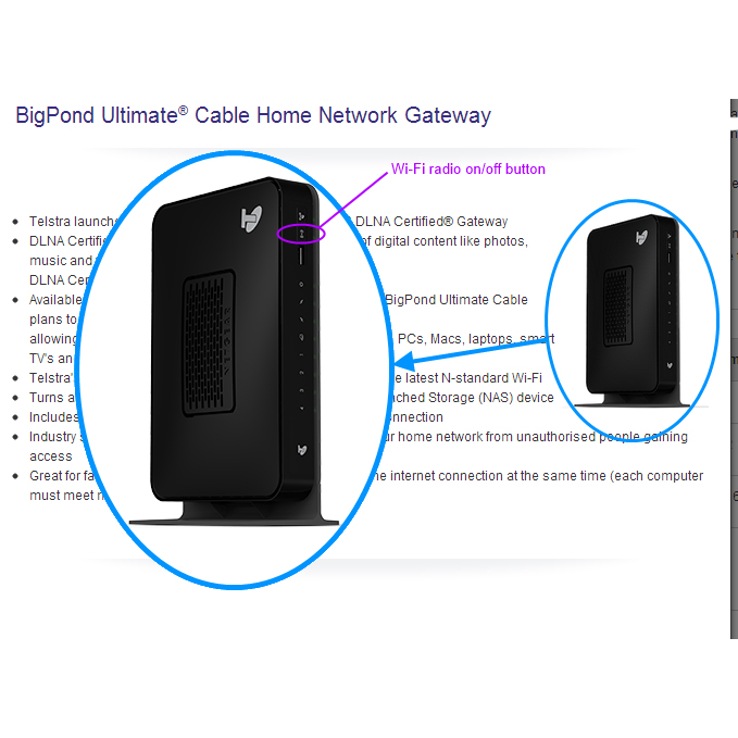 Netgear CG3100D-2BPAUS Gigabit Gateway WiFi Router 300Mbps 
