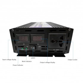 SUNYIMA Pure Sine Wave Car Power Inverter DC 12 V to AC 220 V 3000 W - SY3000 - Black - 3