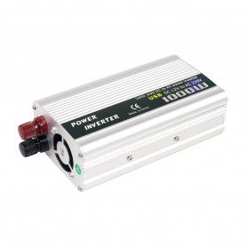CCar Power Inverter Pure Sine Wave USB Port DC 12V to AC220V 1000W - KS001 - Silver