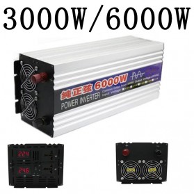 SHUNYIMA Pure Sine Wave Car Power Inverter DC 24V to AC 220V 6000W- ZX-6000W - Silver - 4