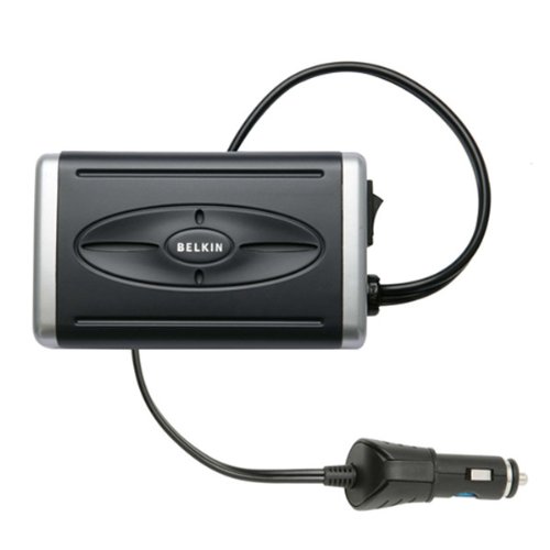 BELKIN Power Inverter Mobil dengan USB Port 85W 220V - FSL026zh85W - Black .