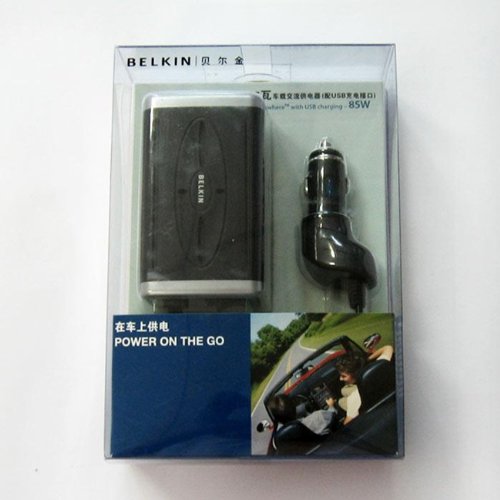 BELKIN Power Inverter Mobil dengan USB Port 85W 220V - FSL026zh85W - Black - 4 ...