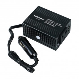 Taffware Power Inverter Mobil dengan 2 USB Port 150W 220V - PI-150W - Black