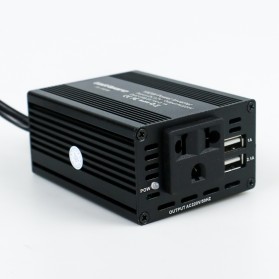 Taffware Power Inverter Mobil dengan 2 USB Port 150W 220V - PI-150W - Black - 4