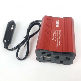 DOXIN Power Inverter Mobil dengan 2 USB Port 150W 12V to 220V - DO-150W - Red