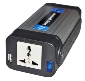 IZZY POWER DC to AC Car Inverter HT-E-350-12 350 Watt 12 Volts (with cigar plug and clip cable) - 1