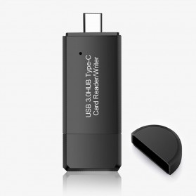 Card Reader USB Type C 3 in 1 USB 3.0 Hub Micro SD / SD Card - YC-432 - Black - 2