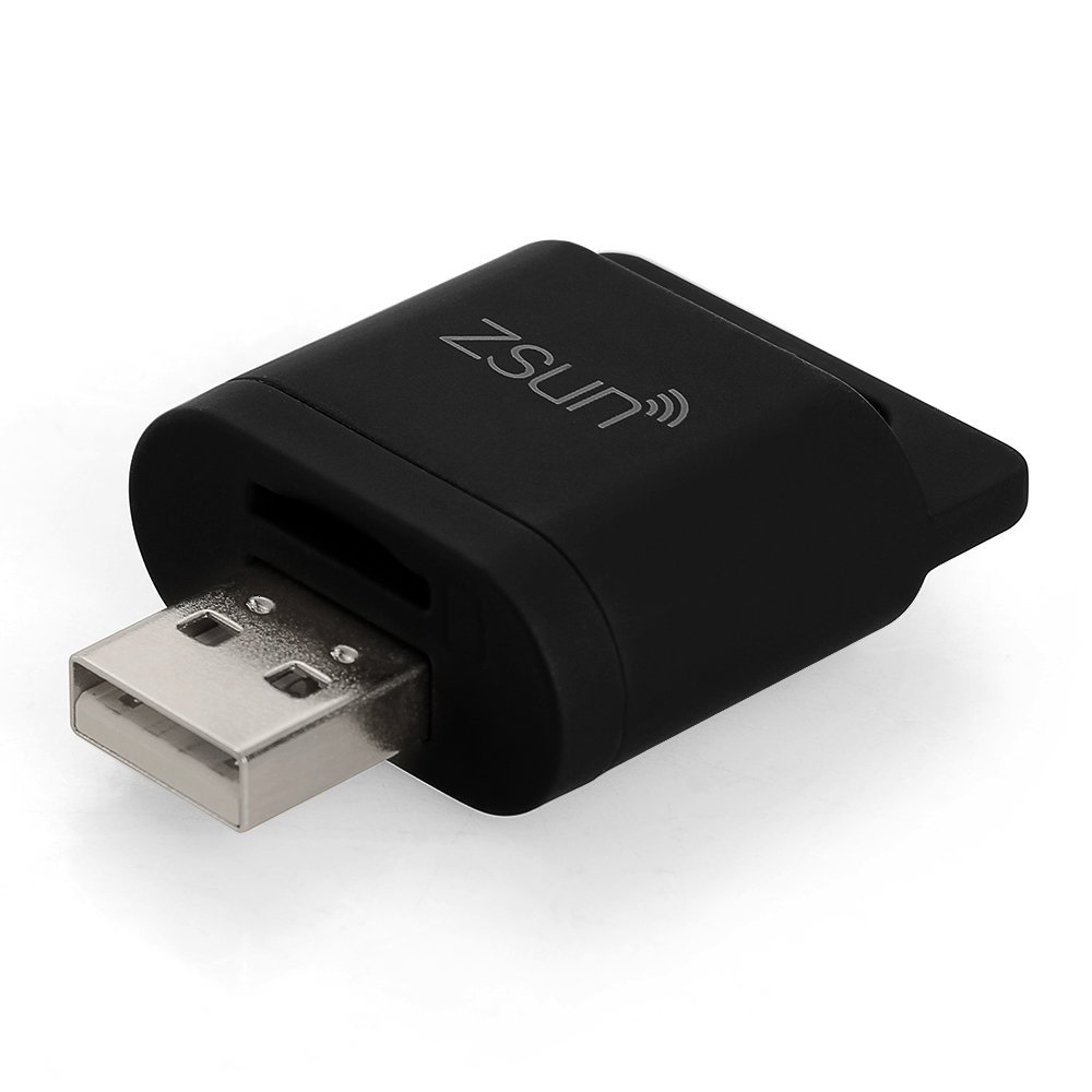 Zsun WiFi Card Reader USB 2.0 MicroSD for Tablet PC/iPad/iPhone/Android