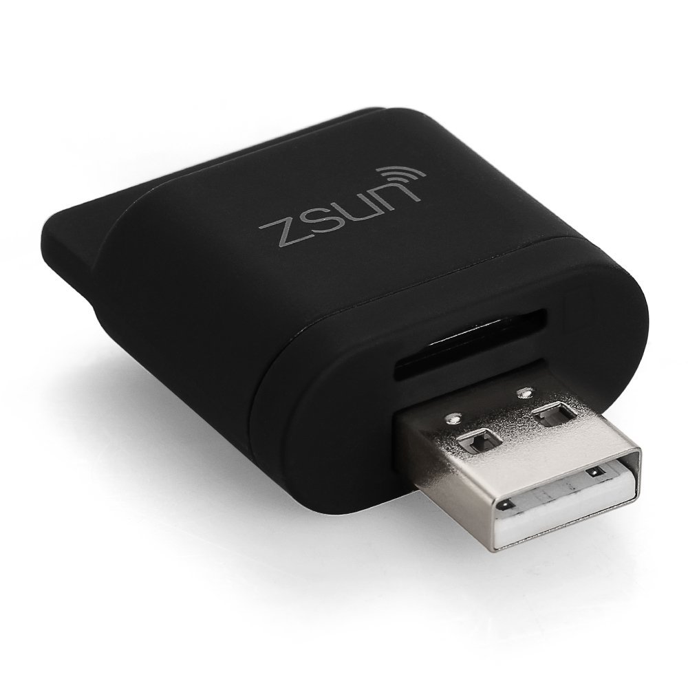Zsun WiFi Card Reader USB 2.0 MicroSD for Tablet PC/iPad/iPhone/Android