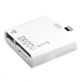 5 in 1 Lightning Card Reader for iPhone/iPad/iPod - White - 2