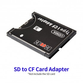 SDHC to Compact Flash CF Type I Card Reader Adaptor - WL-695 - Black