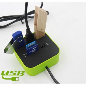 Combo Multi Card Reader + 3 USB HUB 2.0 Splitter - CK07 - Black - 5