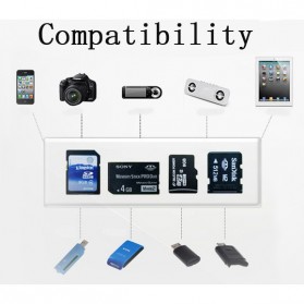 Combo Multi Card Reader + 3 USB HUB 2.0 Splitter - CK07 - Black - 7