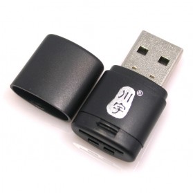 Mini USB Card Reader for Micro SD - Black - 2