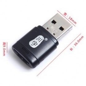 Mini USB Card Reader for Micro SD - Black - 3