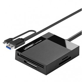 UGreen Card Reader Multifungsi USB 3.0 Dengan Micro USB OTG - Black