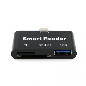 High Speed USB Type C Multi Card Reader Adapter 3.0 - Black - 2