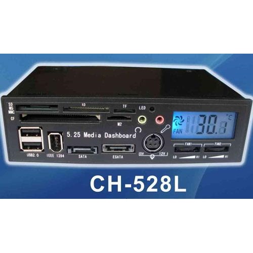 Media Dashboard 5.25 COMBO with CPU System Temperature 