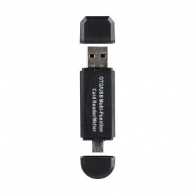 Centechia 2 in 1 OTG Card Reader SD/TF Card Micro USB 2.0 - USB30HS - Black