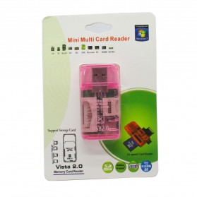 All in One Memory Card Reader CR-9165 - Pink - 3