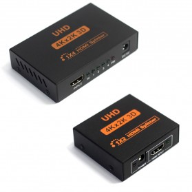 AIXXCO HDMI Splitter 1x4 4K - PC-48 - Black - 6