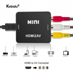 Kebidu Adaptor Konverter HDMI to RCA AV 1080p - HDV-M710 - Black