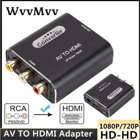 Saintholly Video Adapter Converter AV ke HDMI 1080P - HDV-M810 - Black