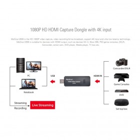 Mygica HDMI Video Capture Card Grabber Record Box USB 2.0 - U900 - Black - 3
