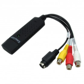 Easy Cap Video Capture Card Adapter USB 2.0 Digital - 007 - Black
