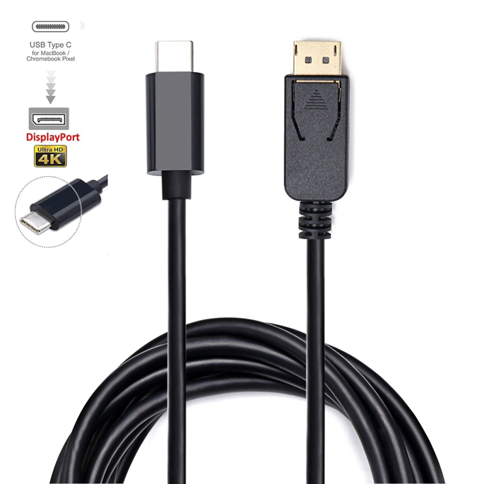 Kabel USB 3.1 Type C ke Display Port 4K 