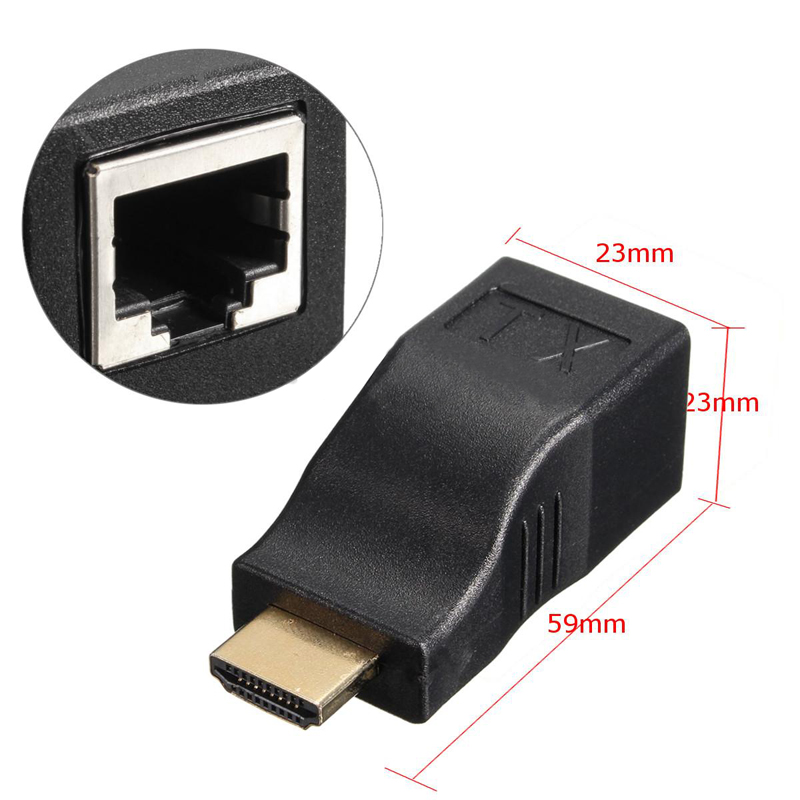 ... HDMI Video Adapter RJ45 Extender Video 1080P - TOM531 - Black - 5 ...