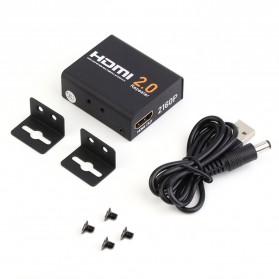 HDMI 2.0 Repeater Extender 4K 60Hz - 8076 - Black - 8