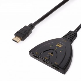 Amkle Kabel HDMI Switch 3 Port 4Kx2K 3D - XZT001107 - Black - 1