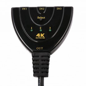 Amkle Kabel HDMI Switch 3 Port 4Kx2K 3D - XZT001107 - Black - 3