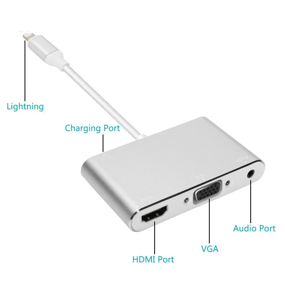 Adaptor Converter Lightning to HDMI VGA 