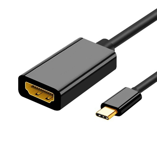 Kabel Adapter Converter Usb Type C To Hdmi 4k 15cm Black