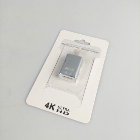 Adapter Converter Mini Display Port to HDMI 4K - Silver - 8