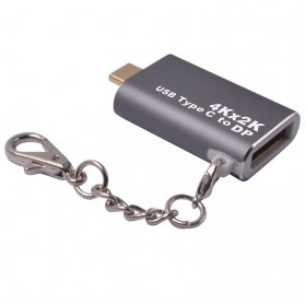 Adapter Converter USB Type C to Display Port 4K - Gray - 1