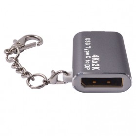Adapter Converter USB Type C to Display Port 4K - Gray - 5