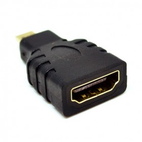 FSU Adapter Konverter HDMI Male ke HDMI 19 Pin Female Gold Plated - SHH10 - Black - 3